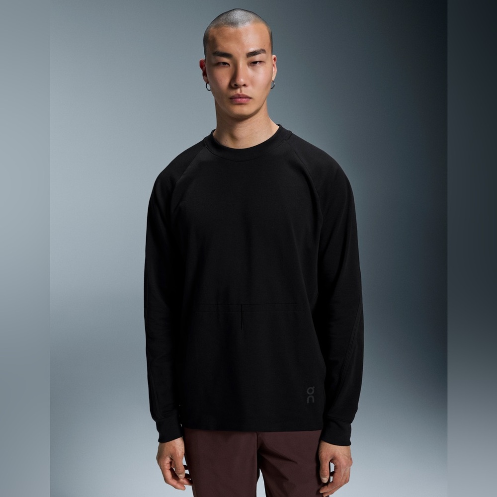 On Running Men's Classic Black‎ Studio Crew Shirt | Black | Sz Small